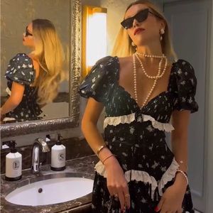 For Love And Lemons Black and White Mini Dress